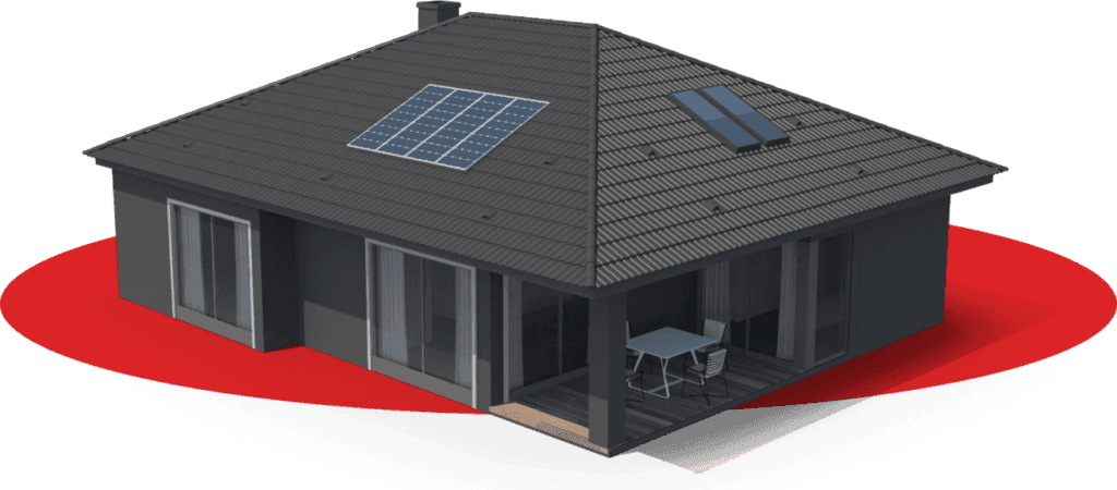 Haus mit Wärmepumpe und Solarthermie – Meisterbetrieb Kelm