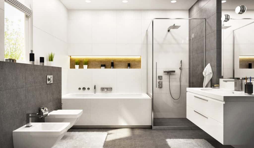 Sanitärinstallation im modernen Badezimmer – Meisterbetrieb Kelm Peine